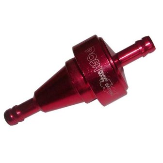  Race benzinefilter - CNC aluminium - Kleur: ROOD