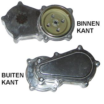 Koppelingshuis met vertraginskast 165MM - 11 tands - voor DIKKE ketting - T8F