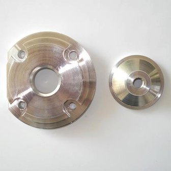 Hogedrukkop voor de bigbore kits - aluminium - kleur: ZILVER 