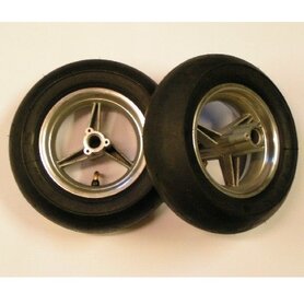 Set Velgen met banden (Voorband (Slick) + Achterband (Slick) met lagers!